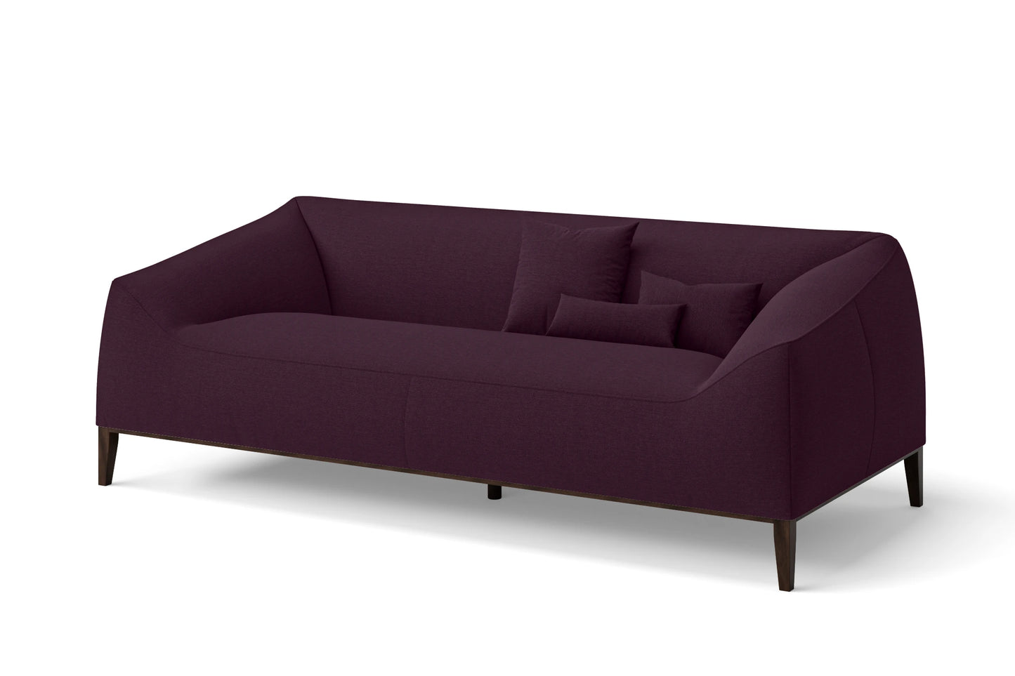 Bergamo 3 Seater Sofa Purple Linen Fabric