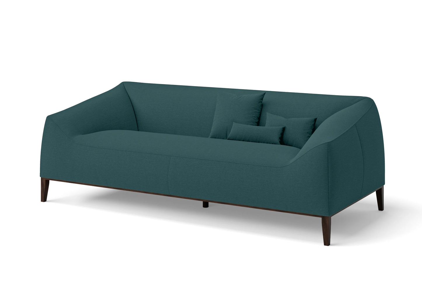 Bergamo 3 Seater Sofa Teal Linen Fabric