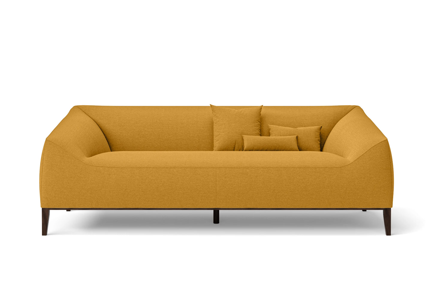 Bergamo 3 Seater Sofa Yellow Linen Fabric