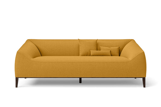 Bergamo 3 Seater Sofa Yellow Linen Fabric