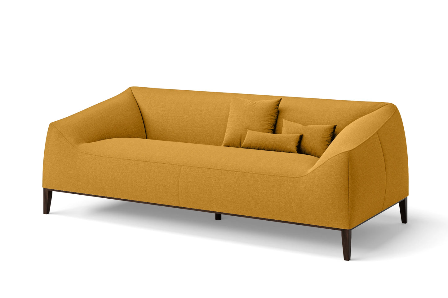 Bergamo 3 Seater Sofa Yellow Linen Fabric