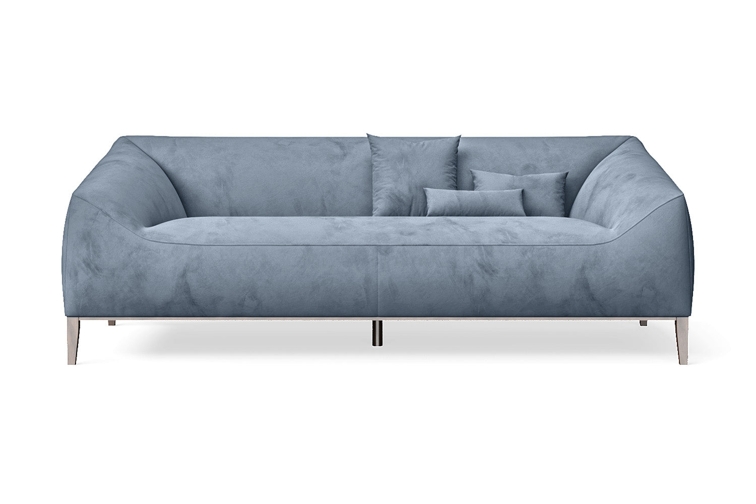 Bergamo 3 Seater Sofa Baby Blue Velvet