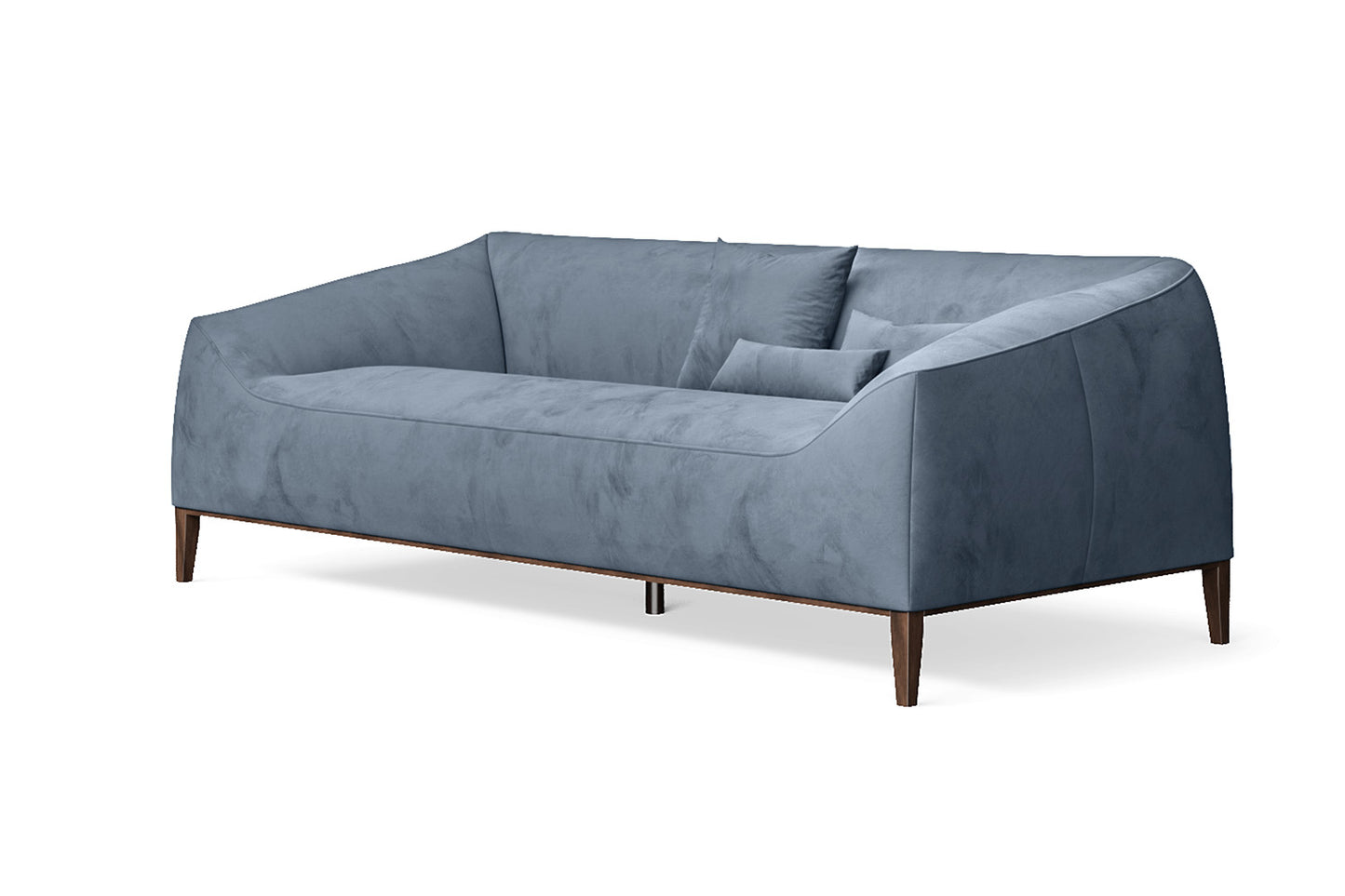 Bergamo 3 Seater Sofa Baby Blue Velvet