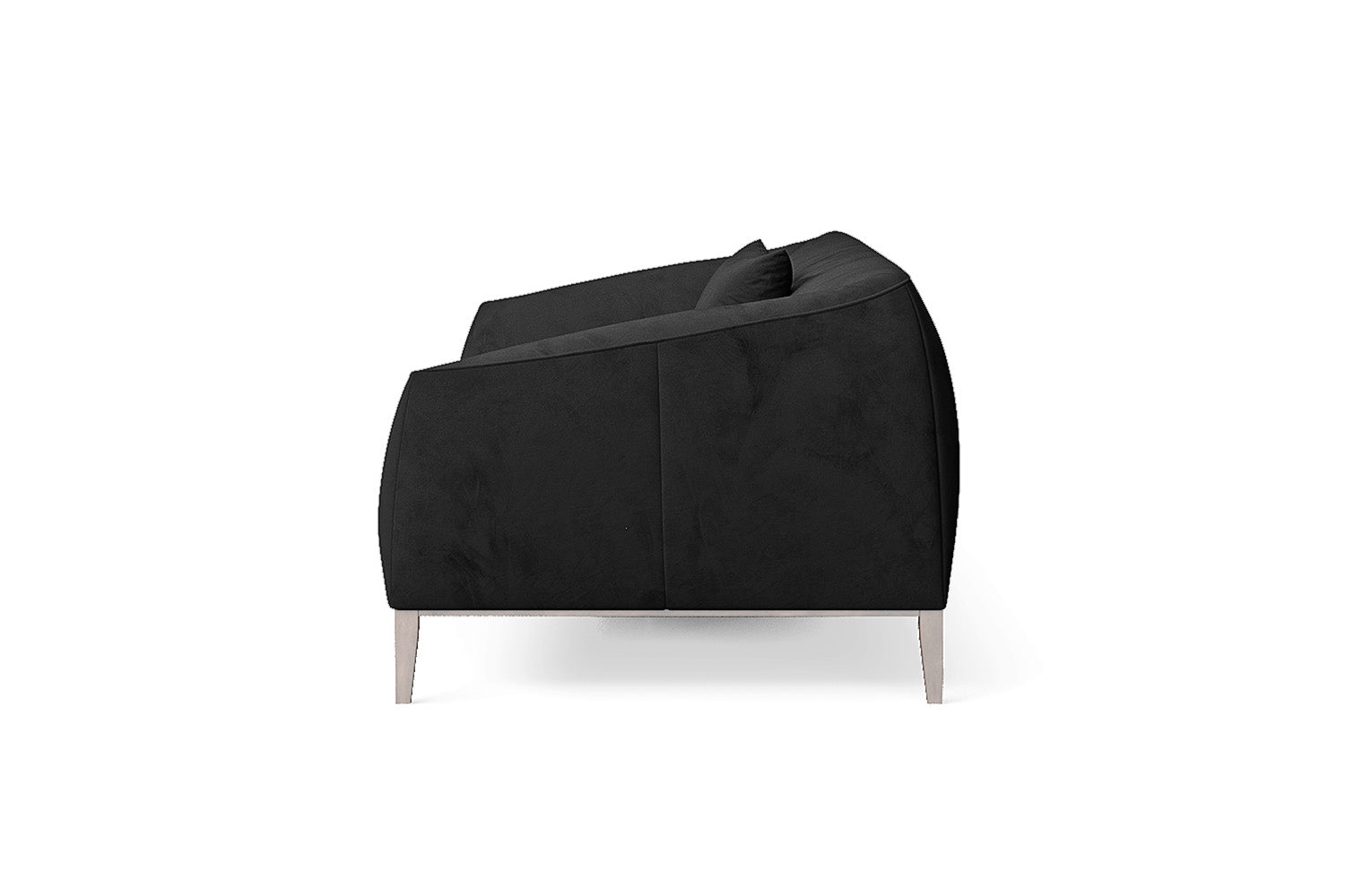 Bergamo 3 Seater Sofa Black Velvet