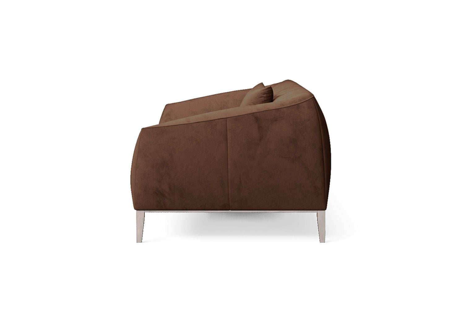 Bergamo 3 Seater Sofa Coffee Brown Velvet