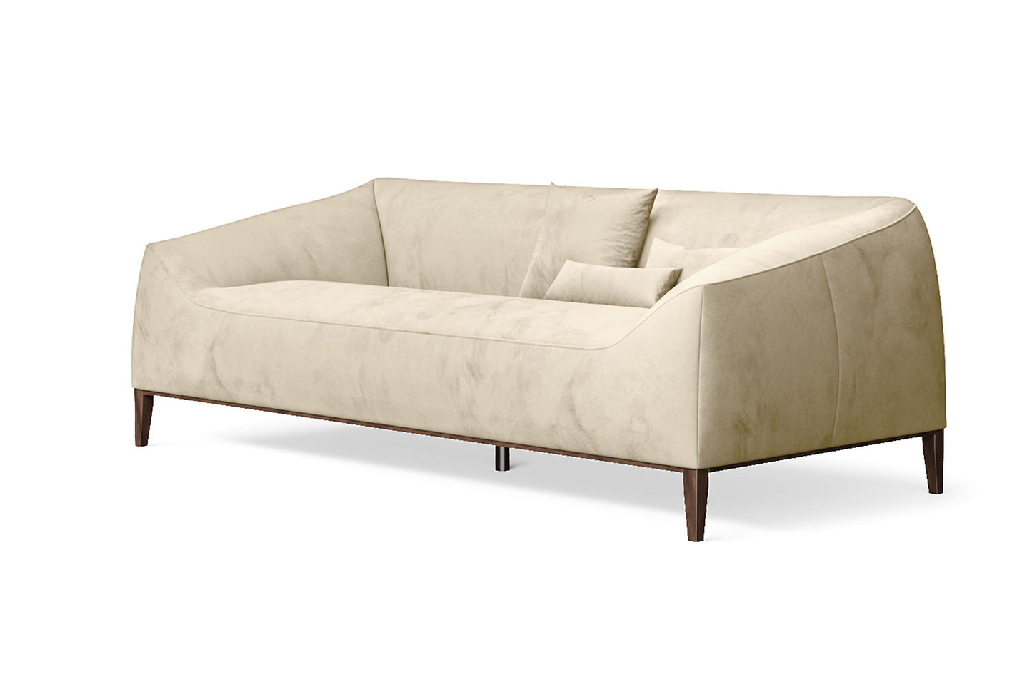 Bergamo 3 Seater Sofa Cream Velvet