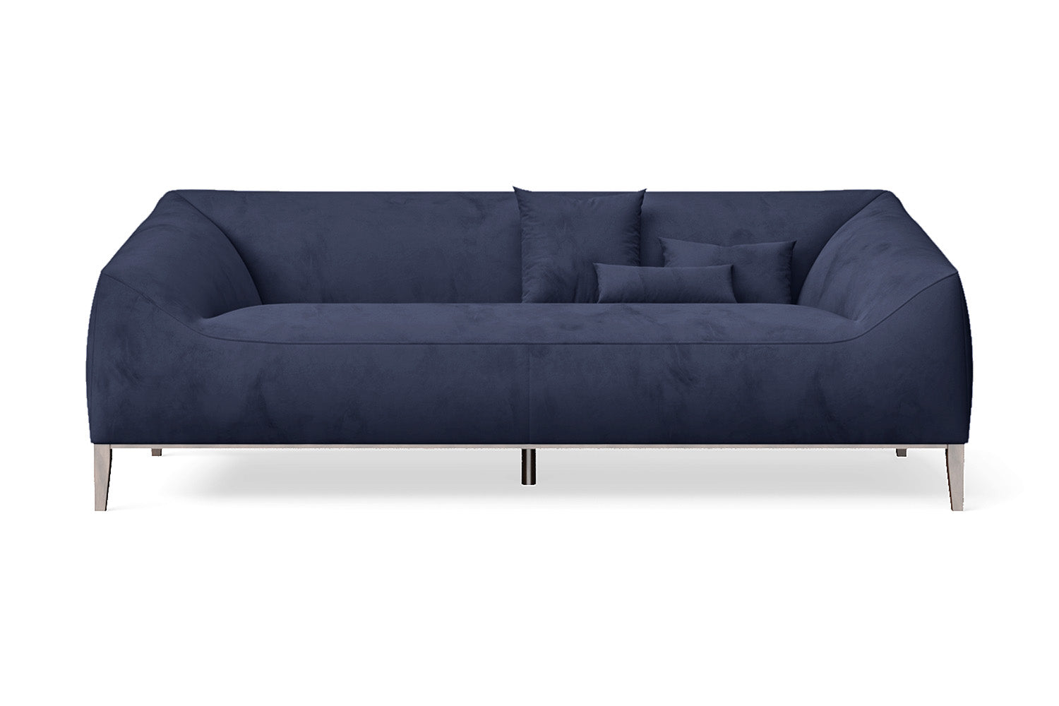 Bergamo 3 Seater Sofa Dark Blue Velvet