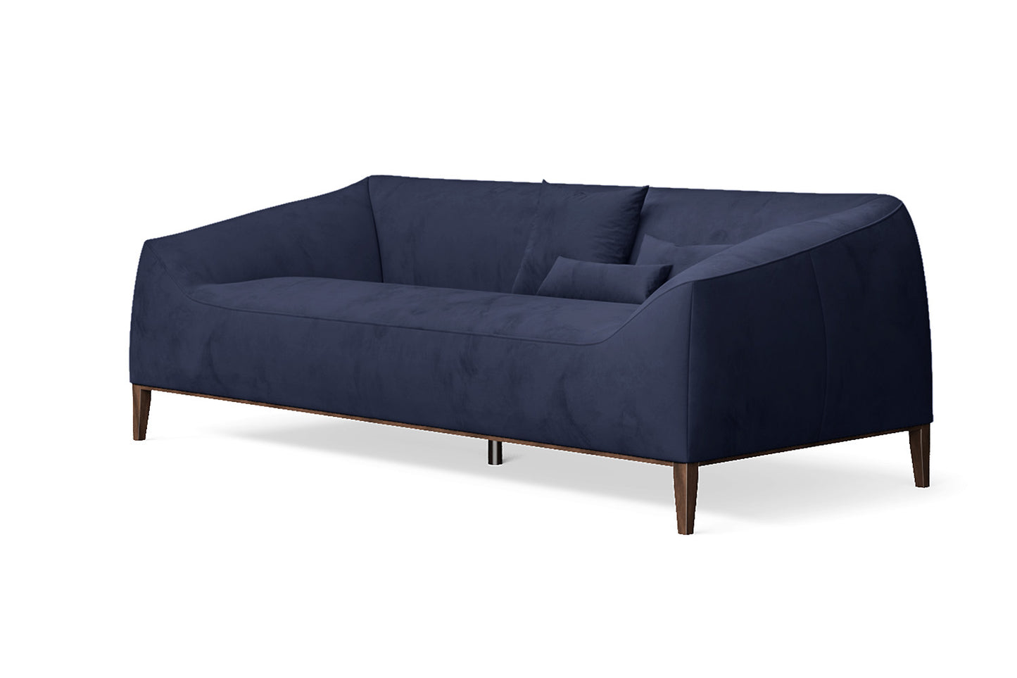 Bergamo 3 Seater Sofa Dark Blue Velvet