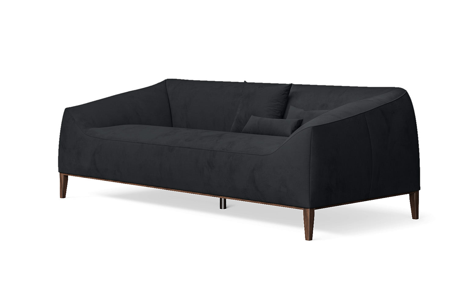 Bergamo 3 Seater Sofa Dark Grey Velvet