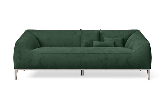 Bergamo 3 Seater Sofa Green Velvet