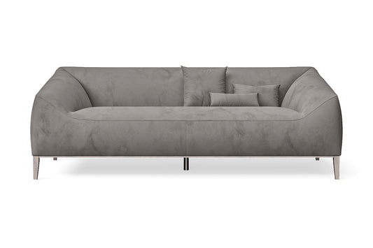 Bergamo 3 Seater Sofa Grey Velvet