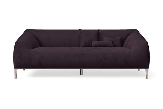 Bergamo 3 Seater Sofa Purple Velvet