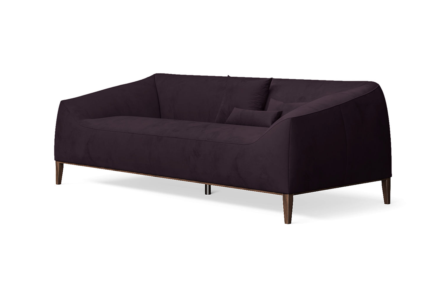 Bergamo 3 Seater Sofa Purple Velvet