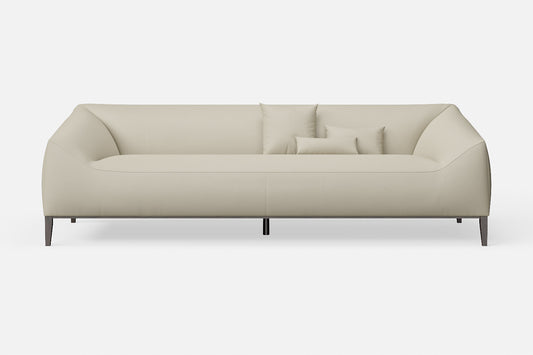 Bergamo 4 Seater Sofa Cream Leather