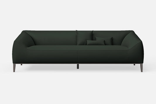 Bergamo 4 Seater Sofa Green Leather