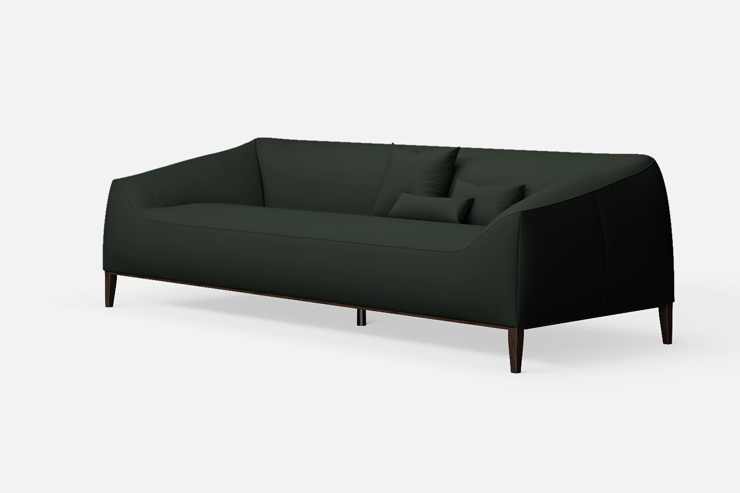 Bergamo 4 Seater Sofa Green Leather