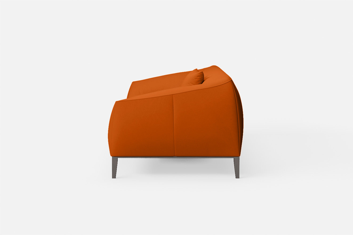 Bergamo 4 Seater Sofa Orange Leather