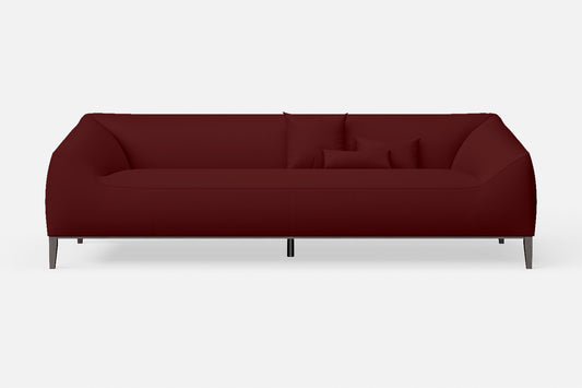 Bergamo 4 Seater Sofa Red Leather