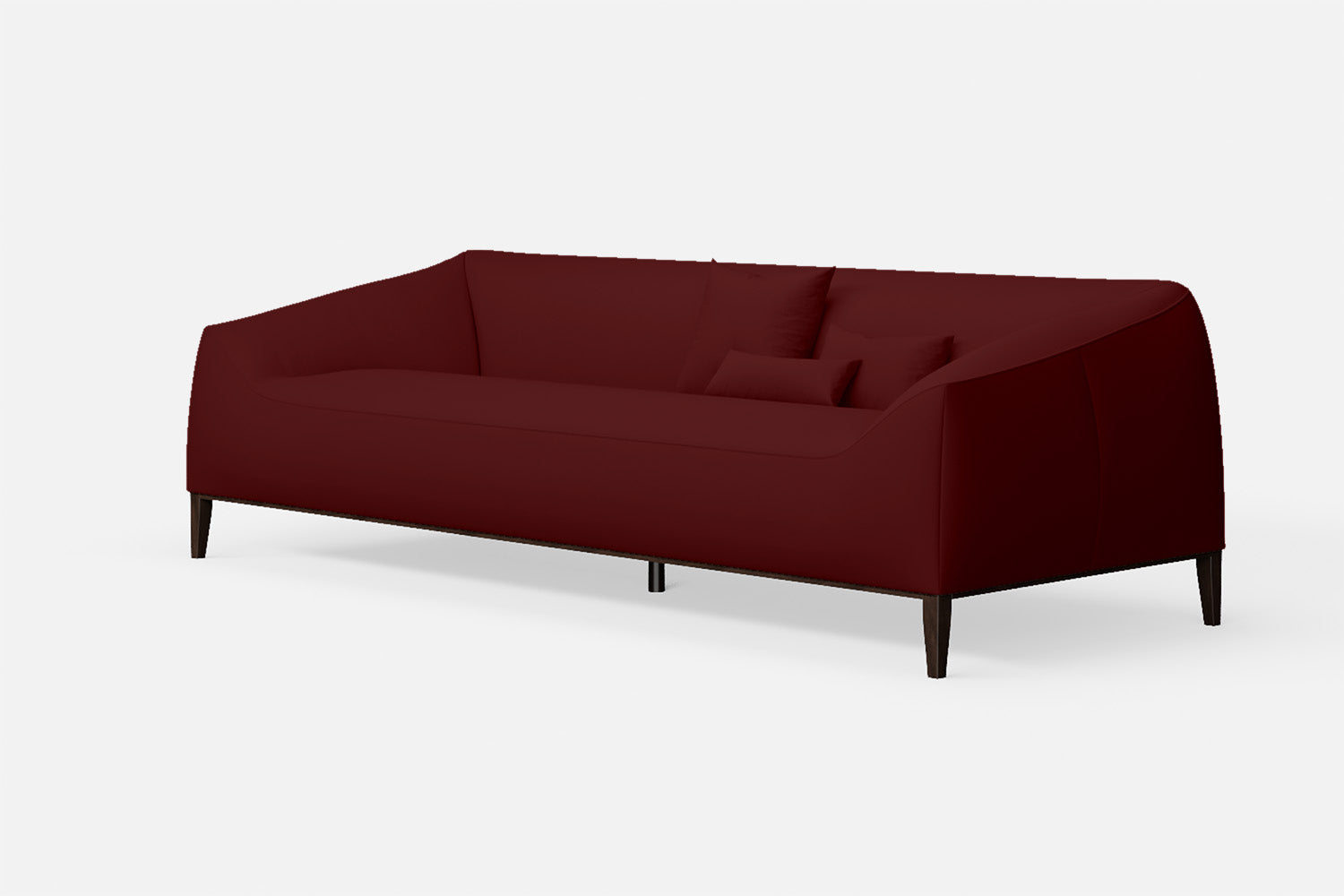 Bergamo 4 Seater Sofa Red Leather