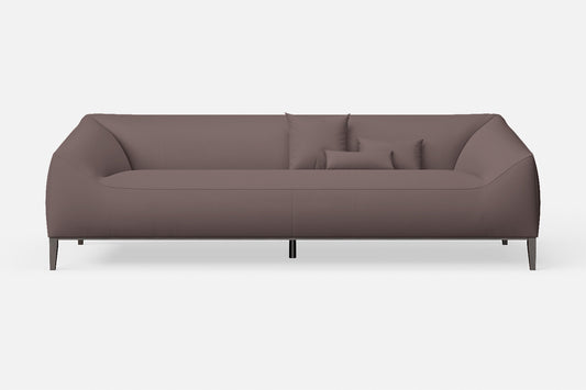 Bergamo 4 Seater Sofa Rose Taupe Leather