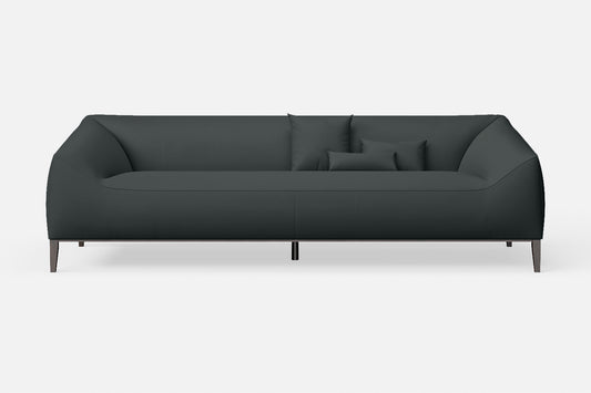 Bergamo 4 Seater Sofa Slate Leather