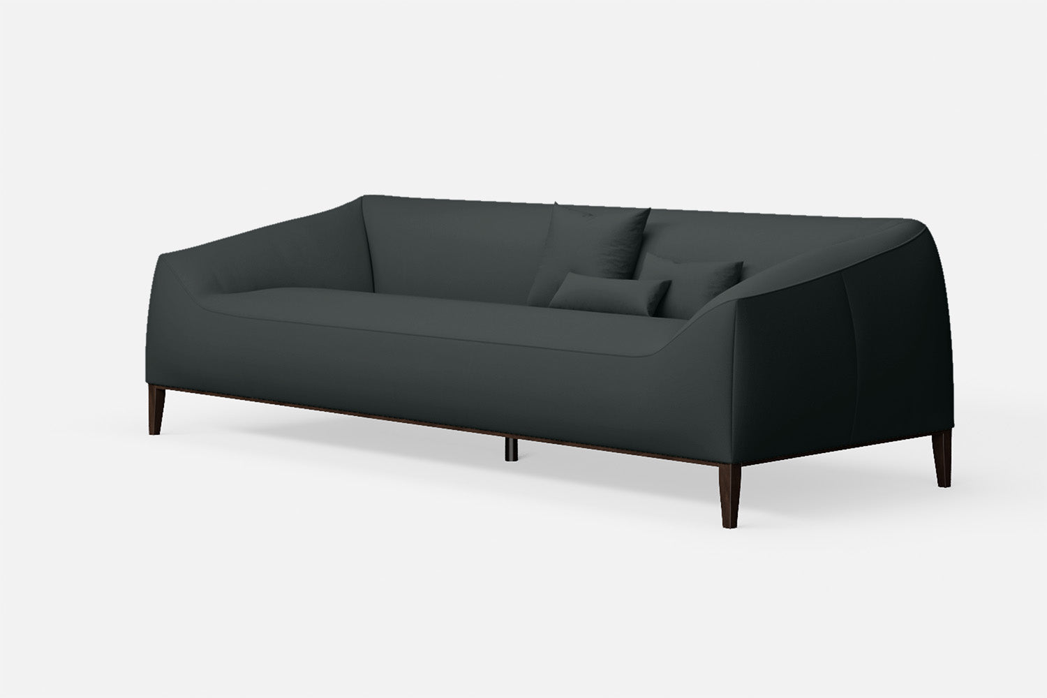 Bergamo 4 Seater Sofa Slate Leather