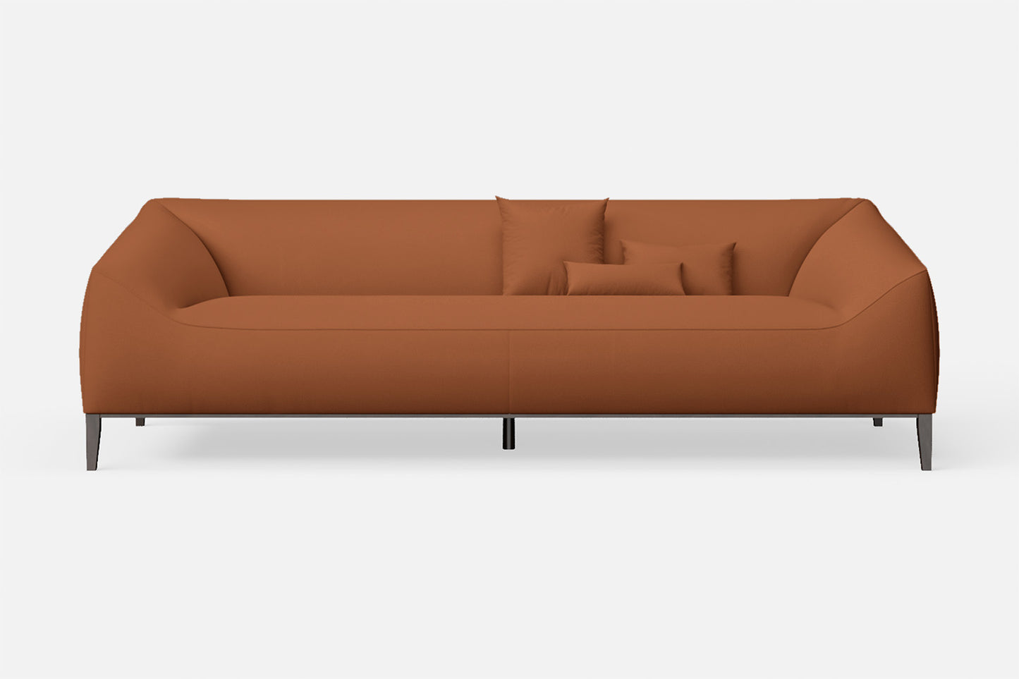 Bergamo 4 Seater Sofa Tan Brown Leather