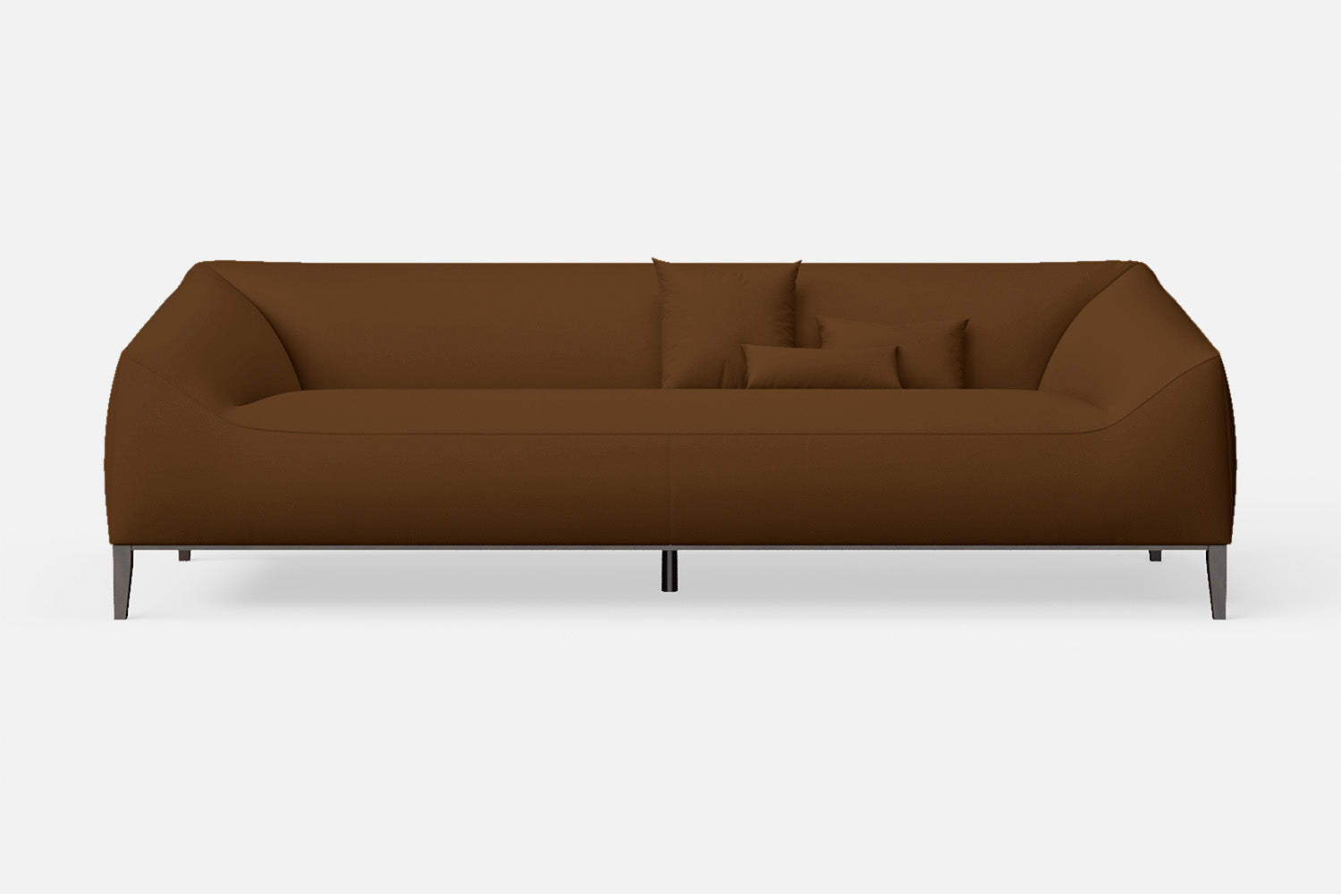 Bergamo 4 Seater Sofa Walnut Brown Leather