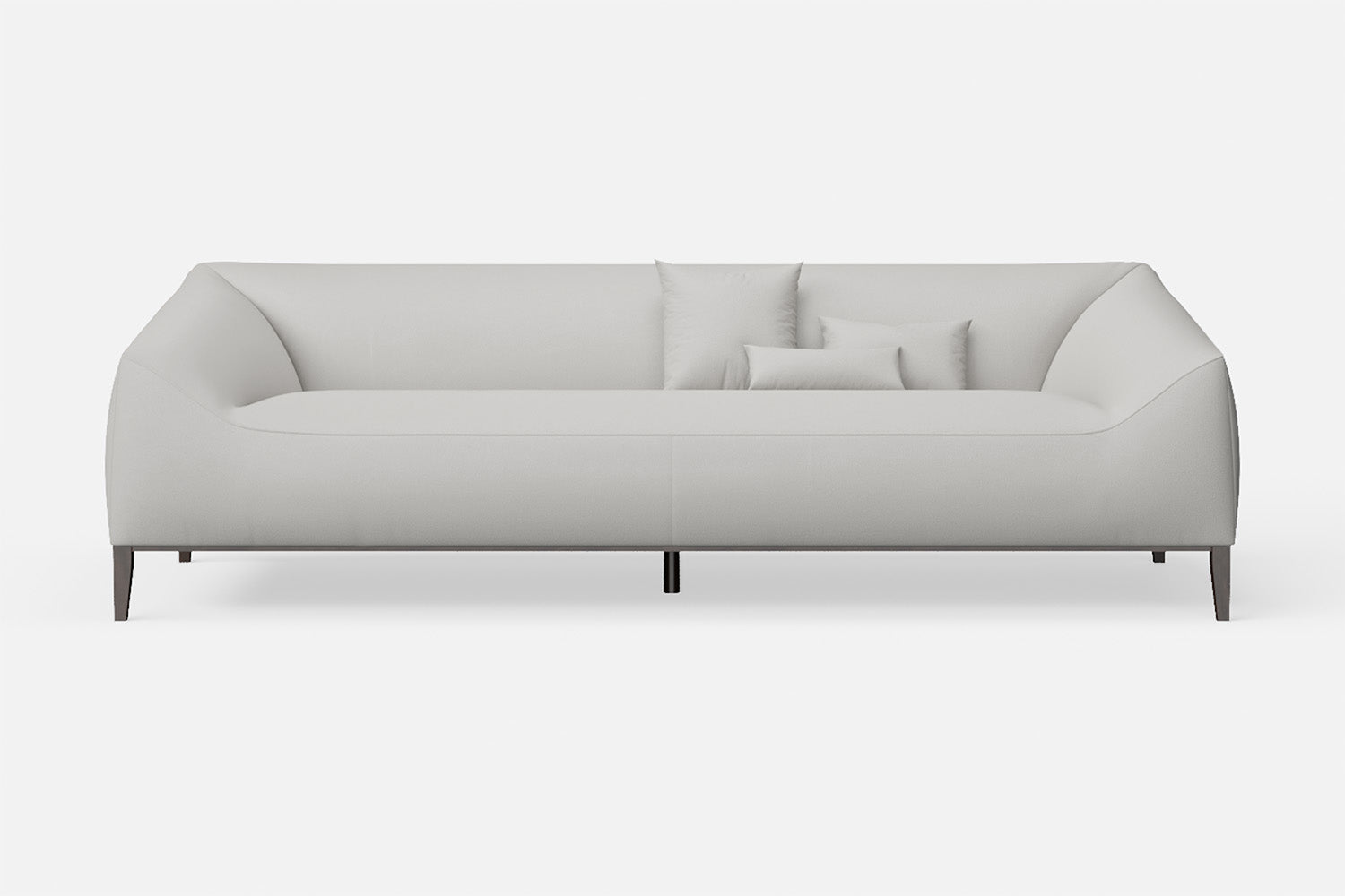 Bergamo 4 Seater Sofa White Leather