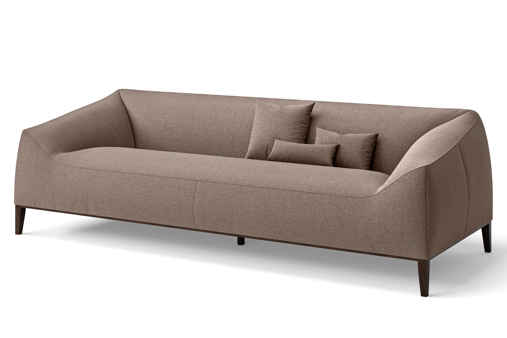 Bergamo 4 Seater Sofa Caramel Linen Fabric