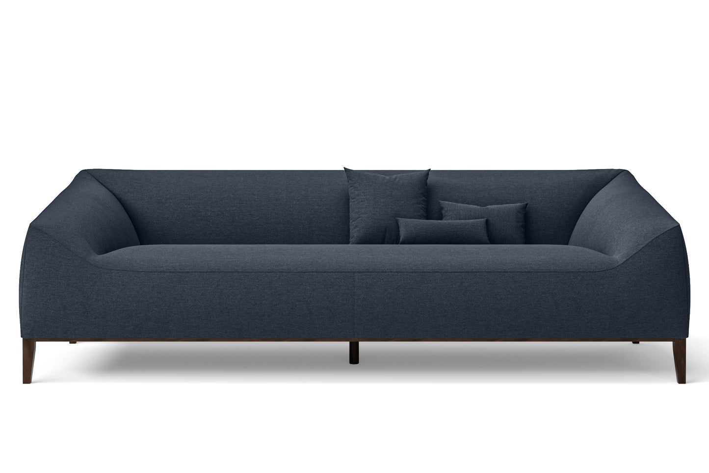 Bergamo 4 Seater Sofa Dark Blue Linen Fabric