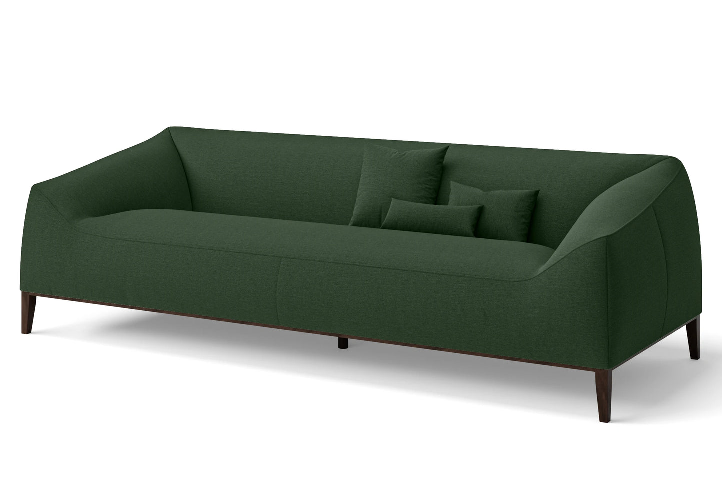 Bergamo 4 Seater Sofa Forest Green Linen Fabric