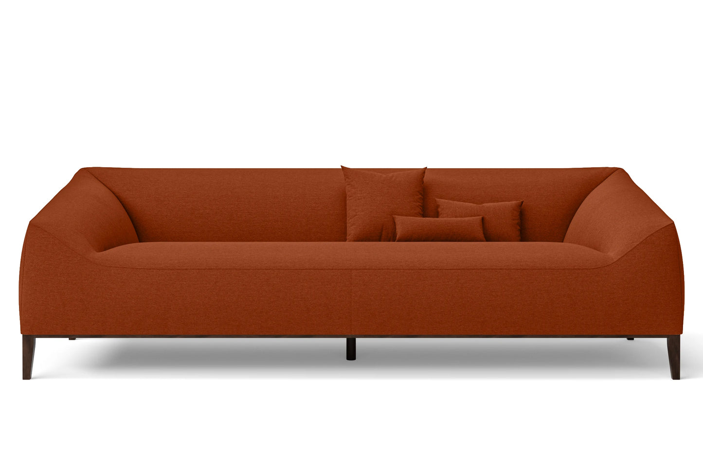 Bergamo 4 Seater Sofa Orange Linen Fabric