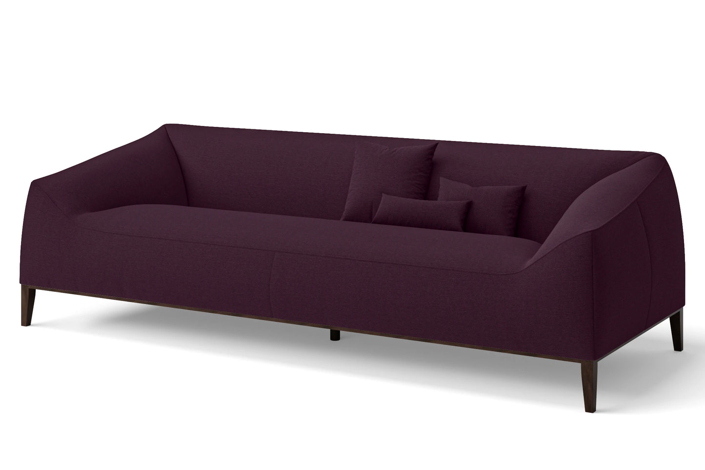 Bergamo 4 Seater Sofa Purple Linen Fabric