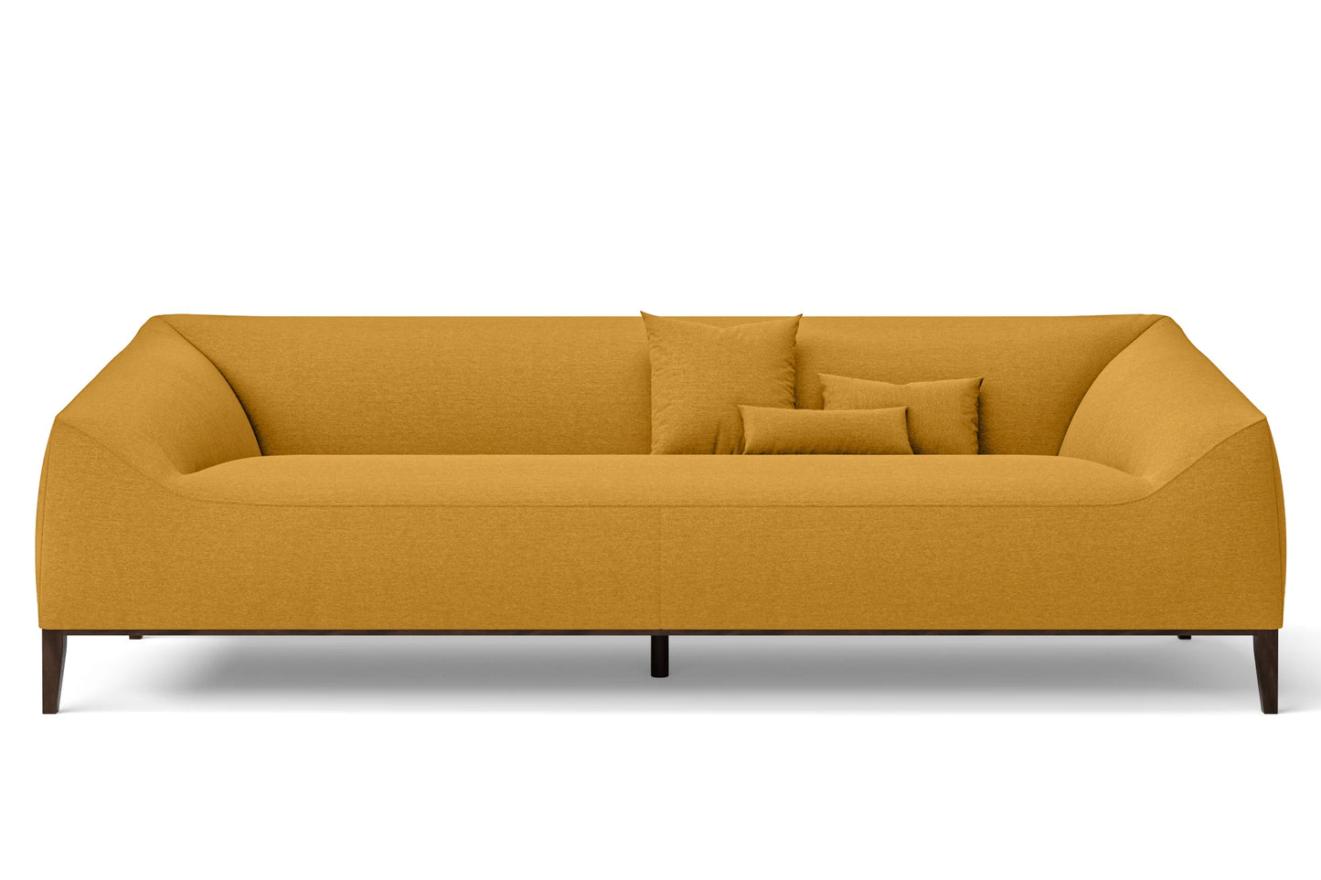 Bergamo 4 Seater Sofa Yellow Linen Fabric