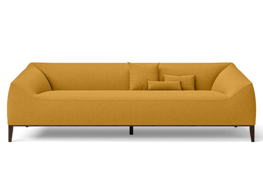 Bergamo 4 Seater Sofa Yellow Linen Fabric