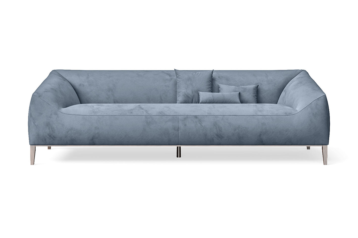 Bergamo 4 Seater Sofa Baby Blue Velvet