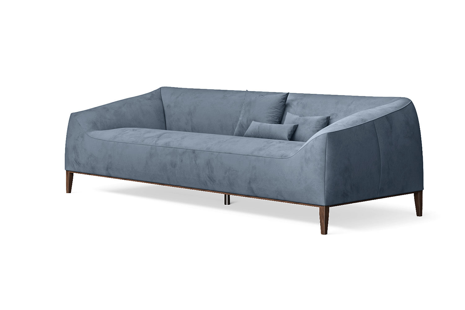 Bergamo 4 Seater Sofa Baby Blue Velvet