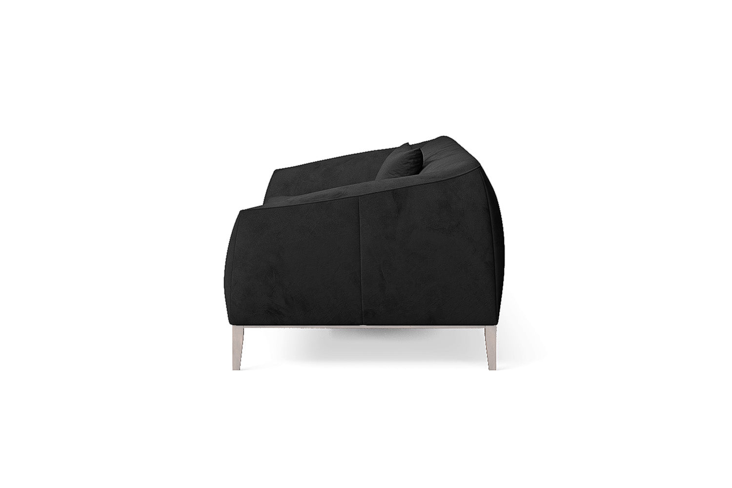 Bergamo 4 Seater Sofa Black Velvet