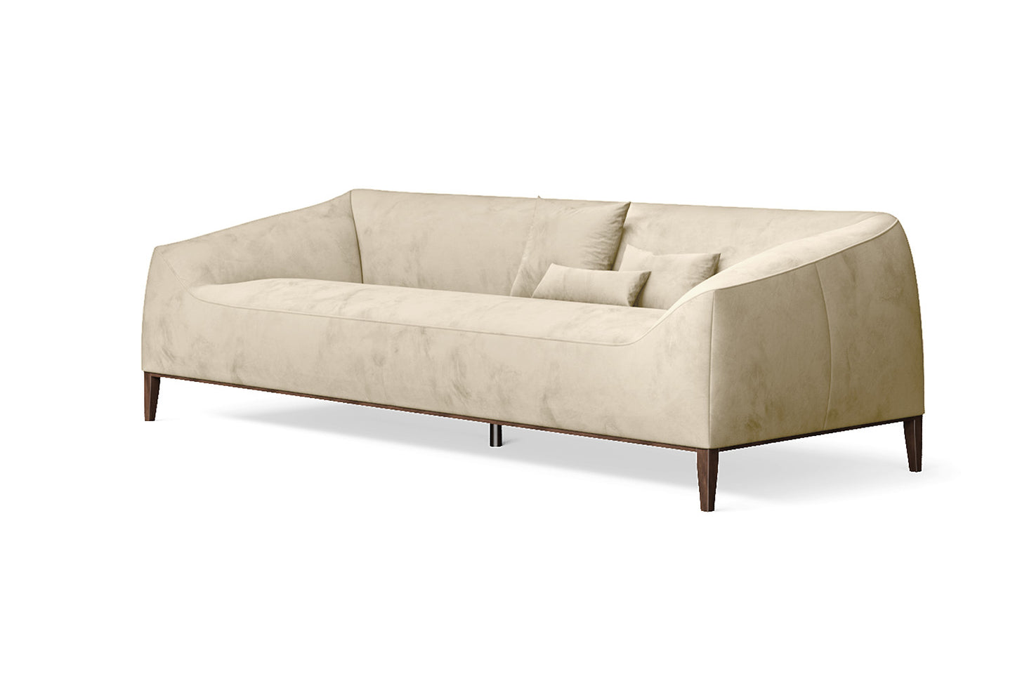 Bergamo 4 Seater Sofa Cream Velvet