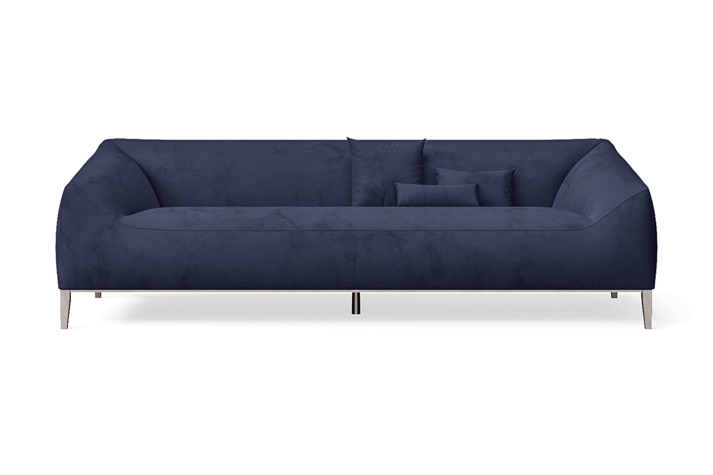 Bergamo 4 Seater Sofa Dark Blue Velvet