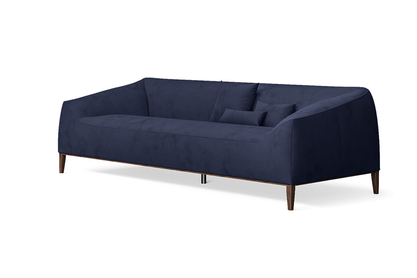 Bergamo 4 Seater Sofa Dark Blue Velvet