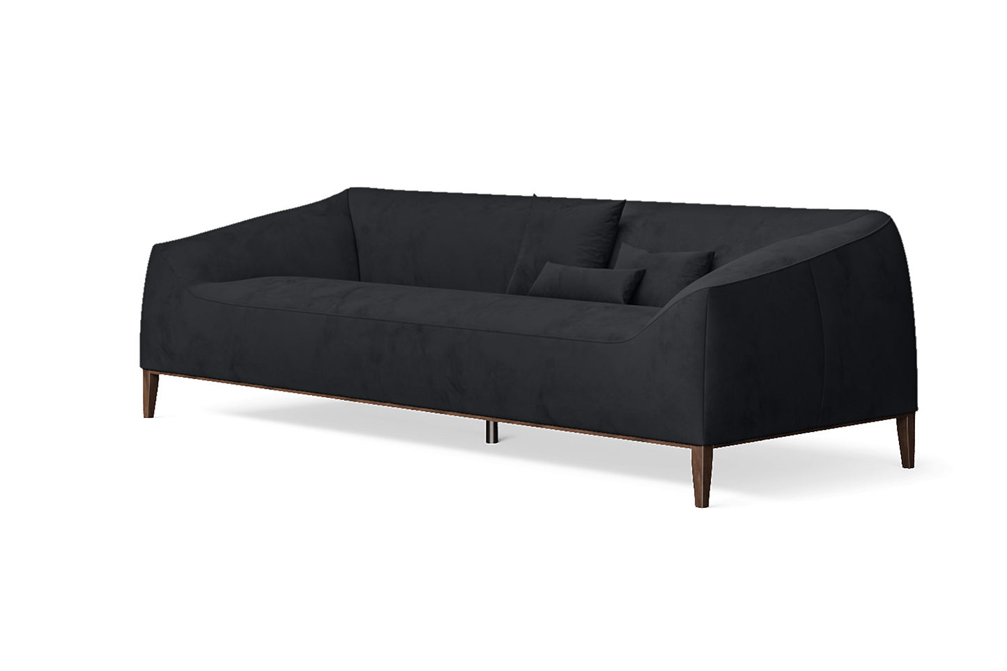 Bergamo 4 Seater Sofa Dark Grey Velvet