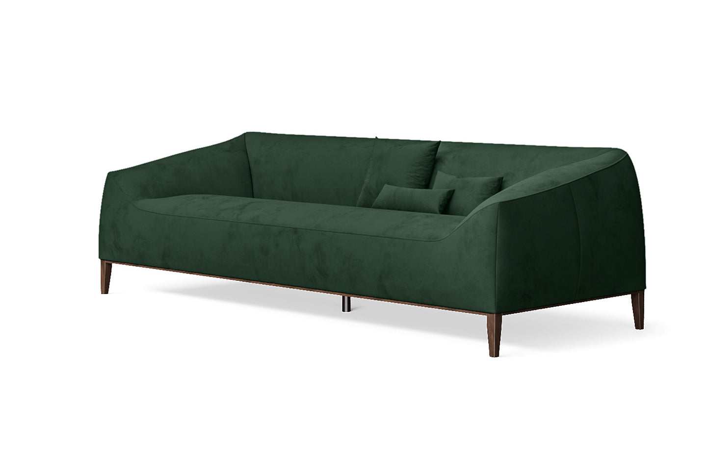 Bergamo 4 Seater Sofa Green Velvet