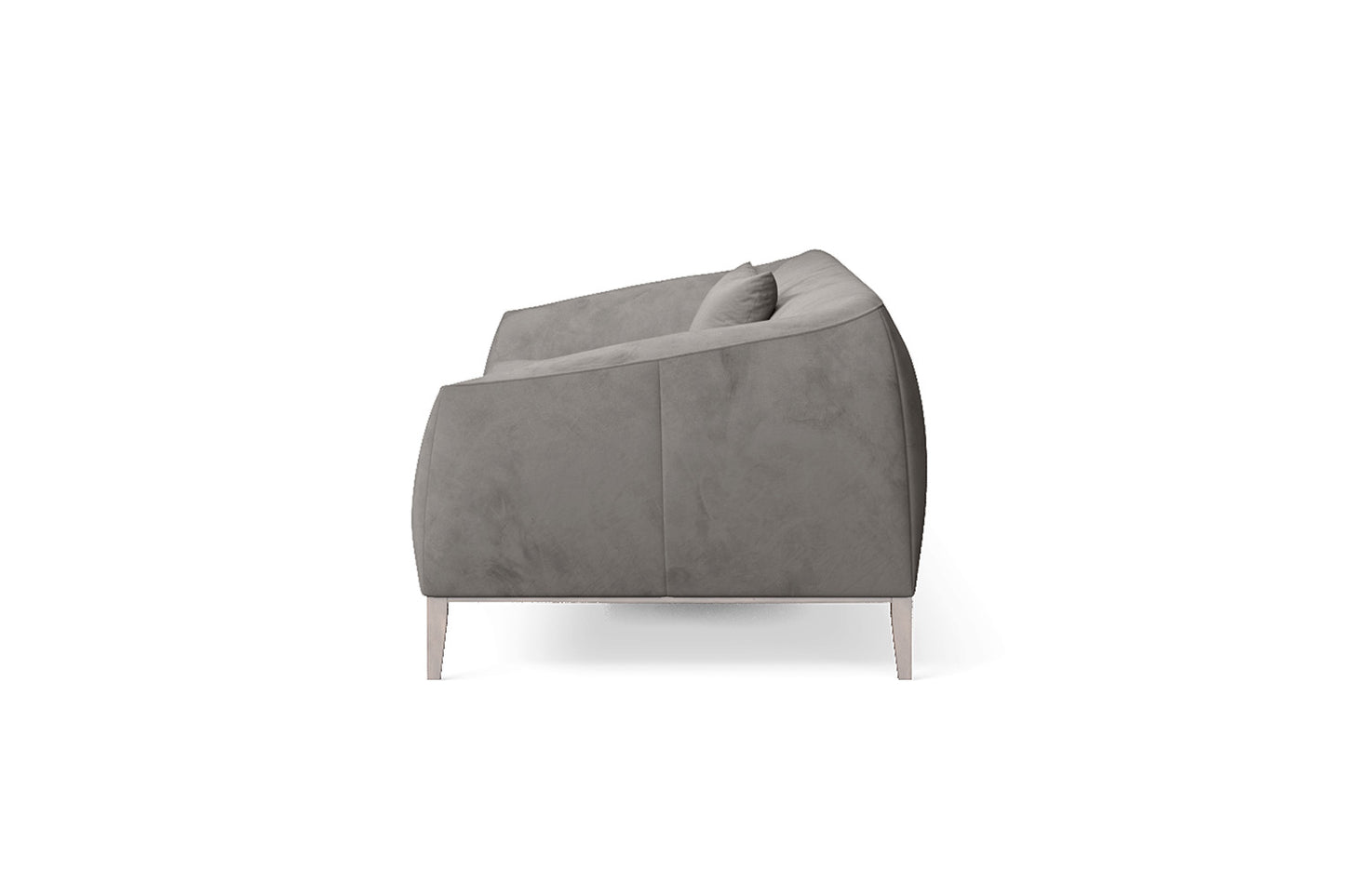 Bergamo 4 Seater Sofa Grey Velvet