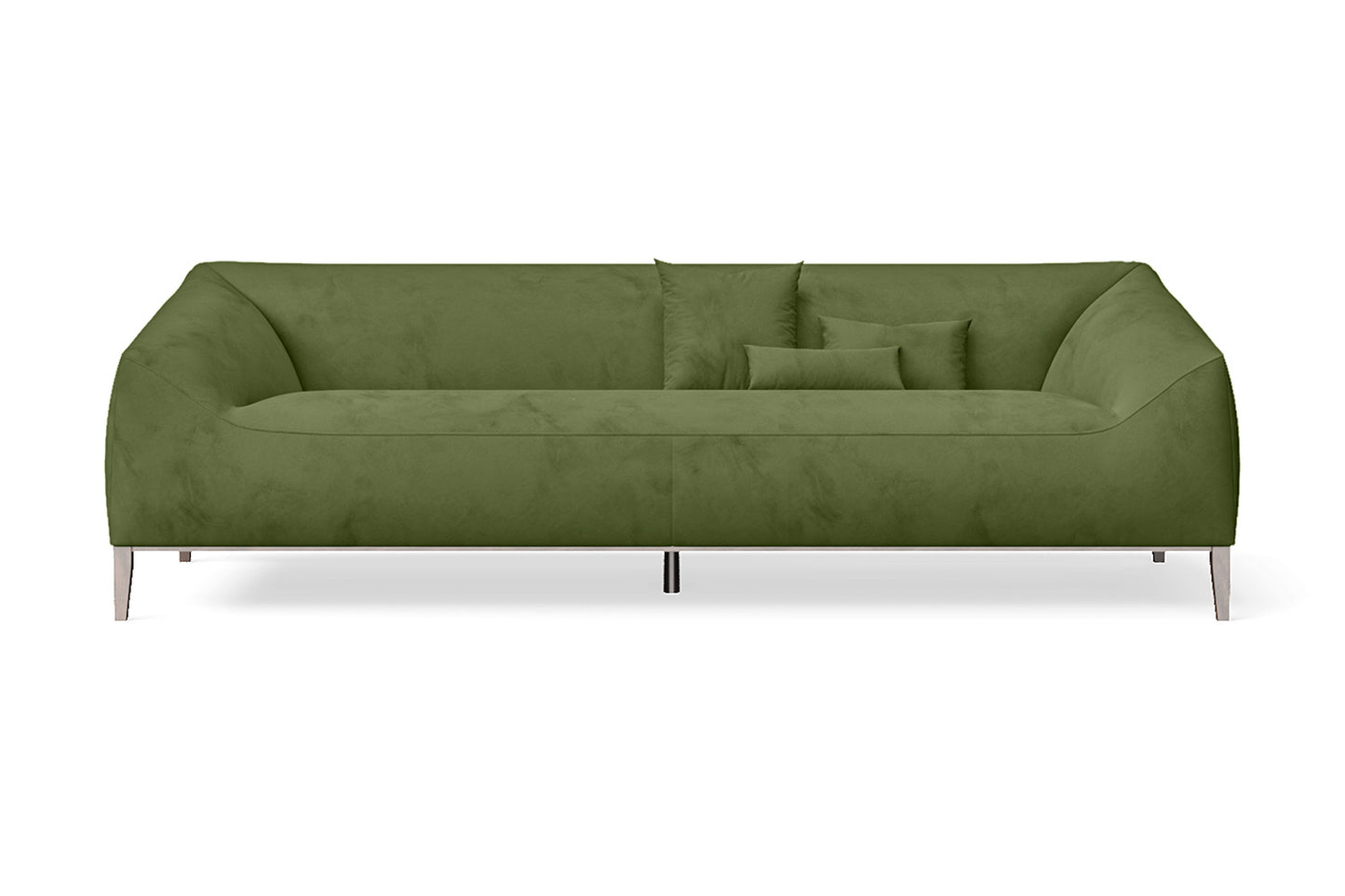 Bergamo 4 Seater Sofa Lime Velvet