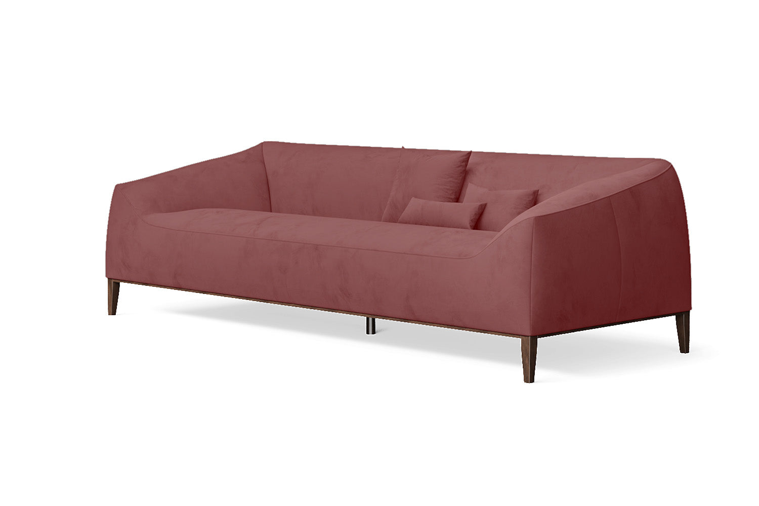 Bergamo 4 Seater Sofa Pink Velvet