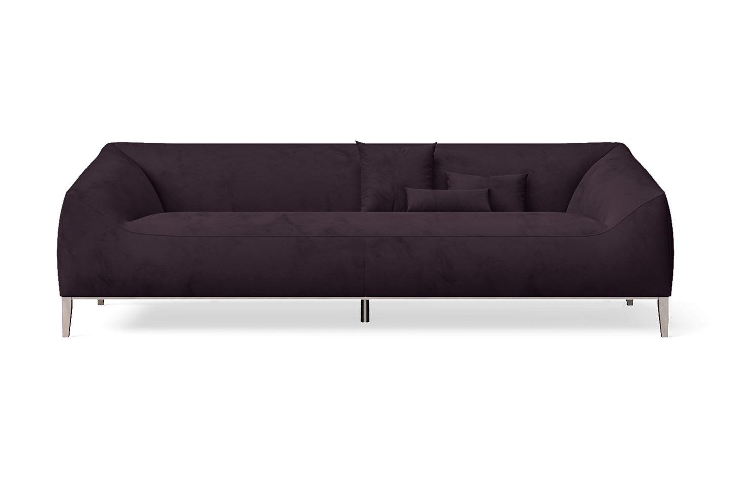 Bergamo 4 Seater Sofa Purple Velvet