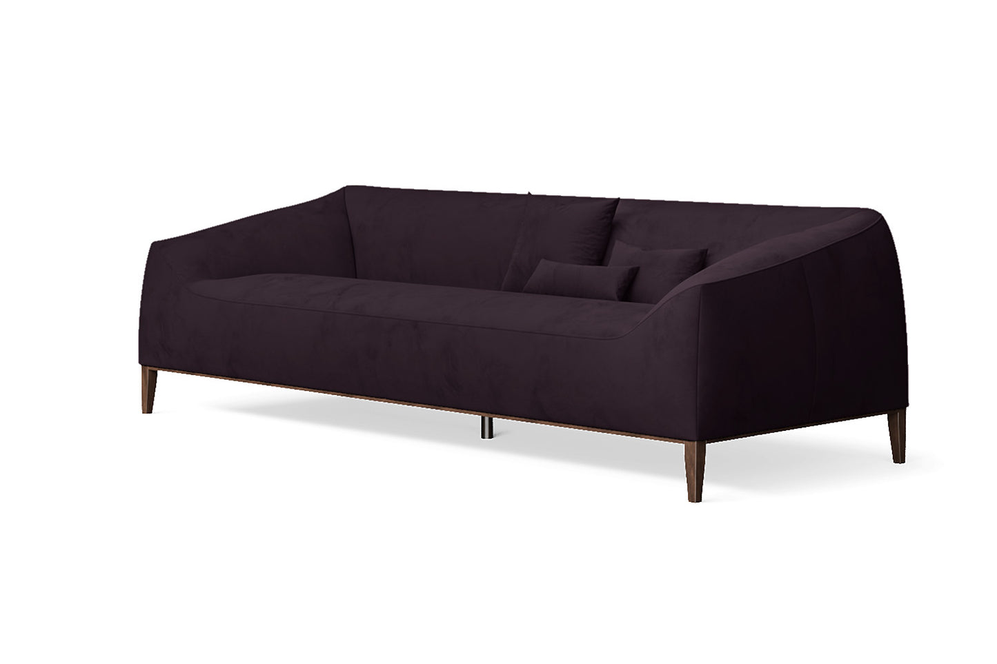 Bergamo 4 Seater Sofa Purple Velvet