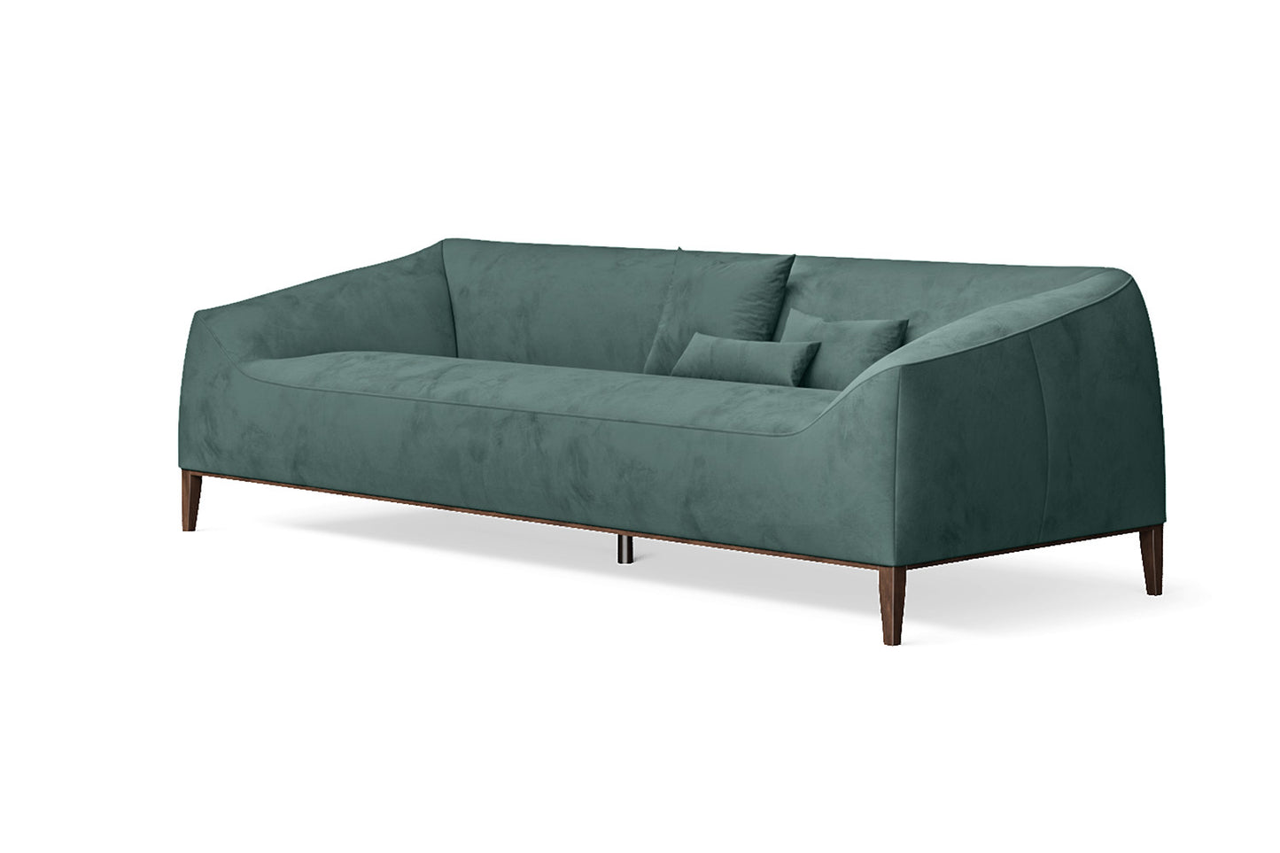 Bergamo 4 Seater Sofa Teal Velvet